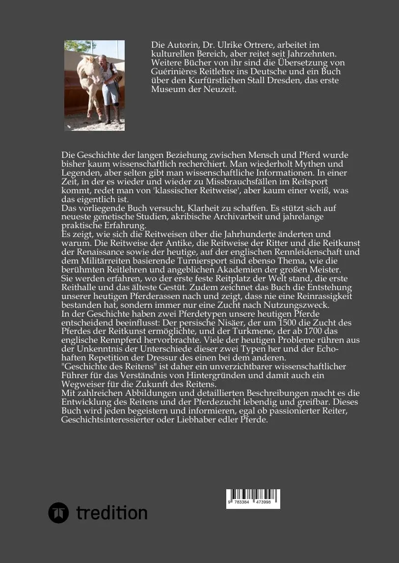 Rückseite: 9783384473998 | Die Geschichte des Reitens | Ulrike Ortrere | Buch | 284 S. | Deutsch