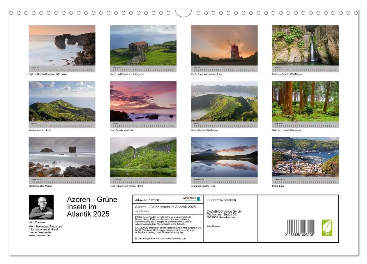 Bild: 9783435023998 | Azoren - Grüne Inseln im Atlantik 2025 (Wandkalender 2025 DIN A3...