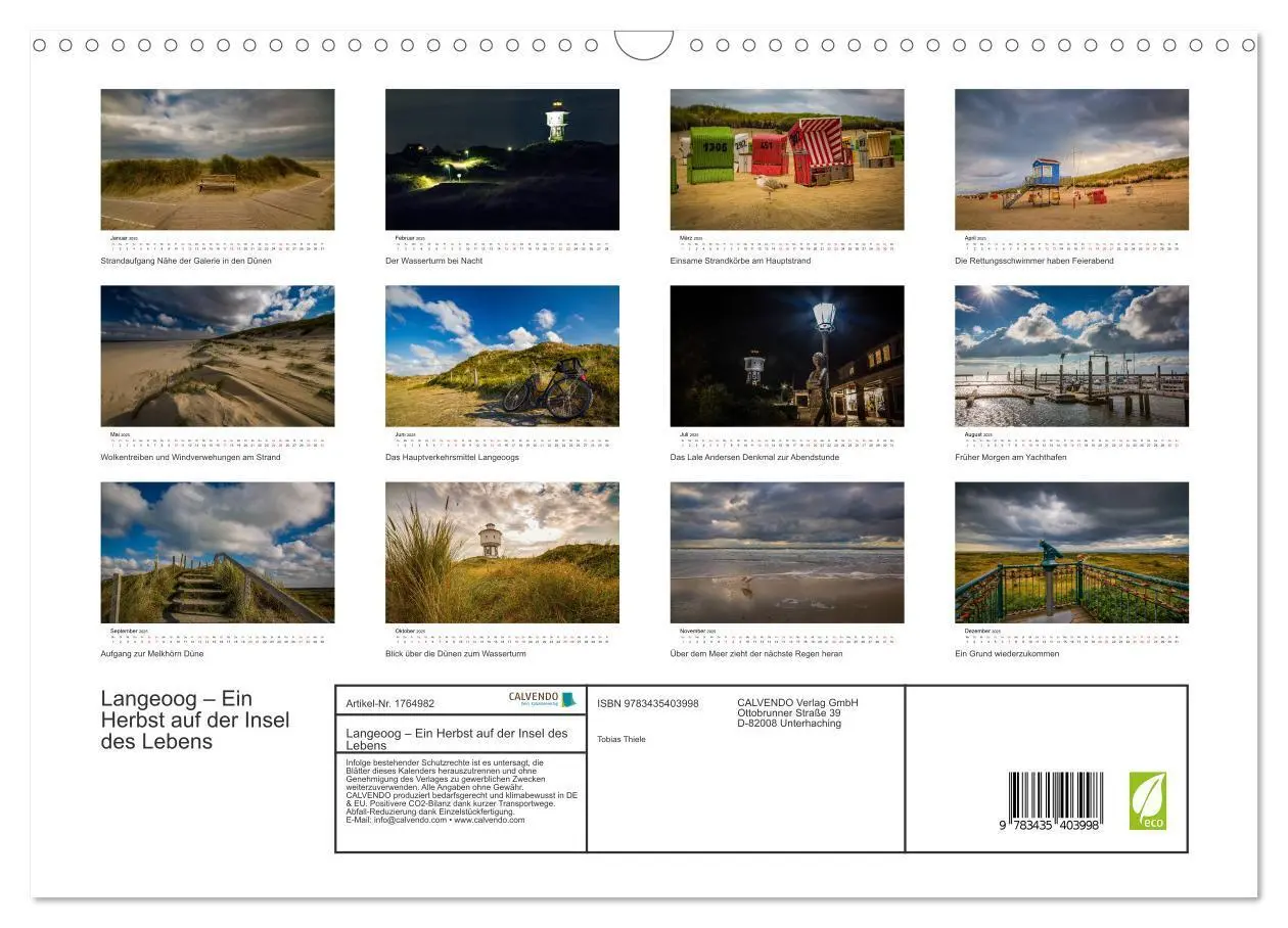Bild: 9783435403998 | Langeoog - Ein Herbst auf der Insel des Lebens (Wandkalender 2025...