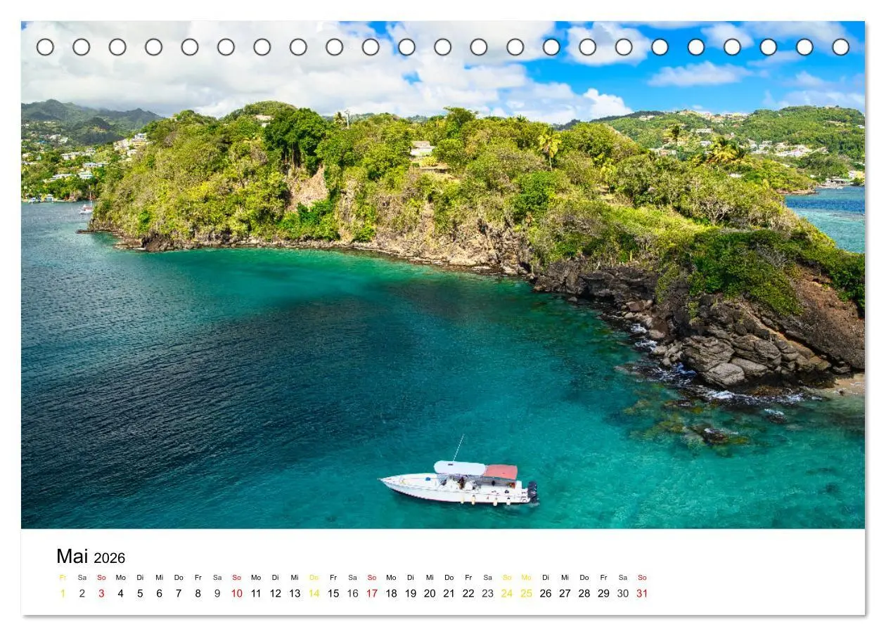 Bild: 9783457353998 | Traumziele Karibik (Tischkalender 2026 DIN A5 quer), CALVENDO...