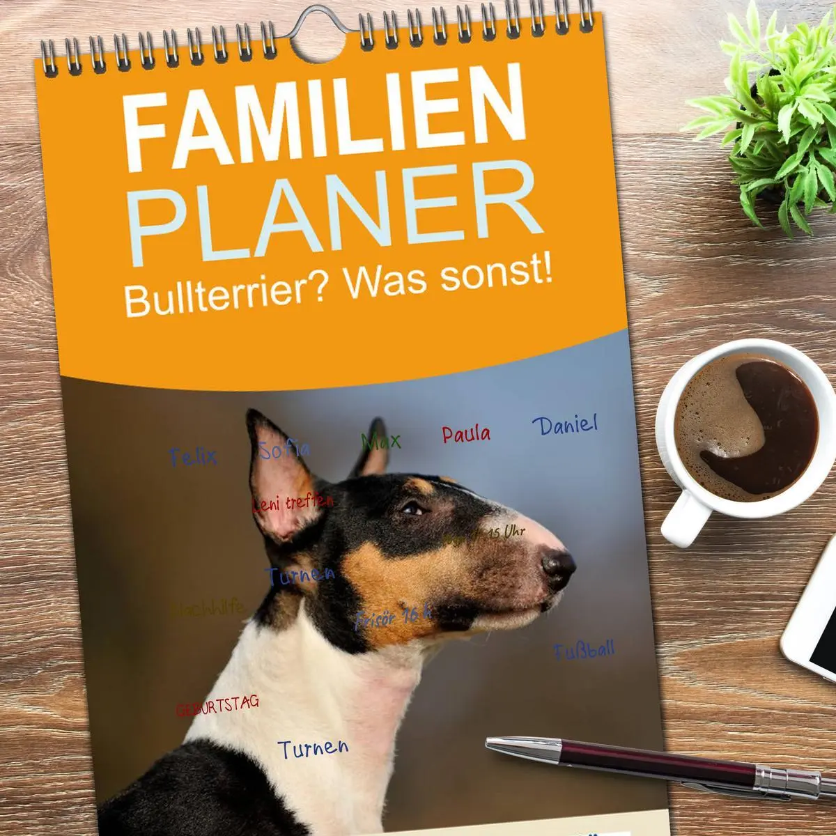 Bild: 9783516513998 | Familienplaner 2026 - Bullterrier? Was sonst! mit 5 Spalten...