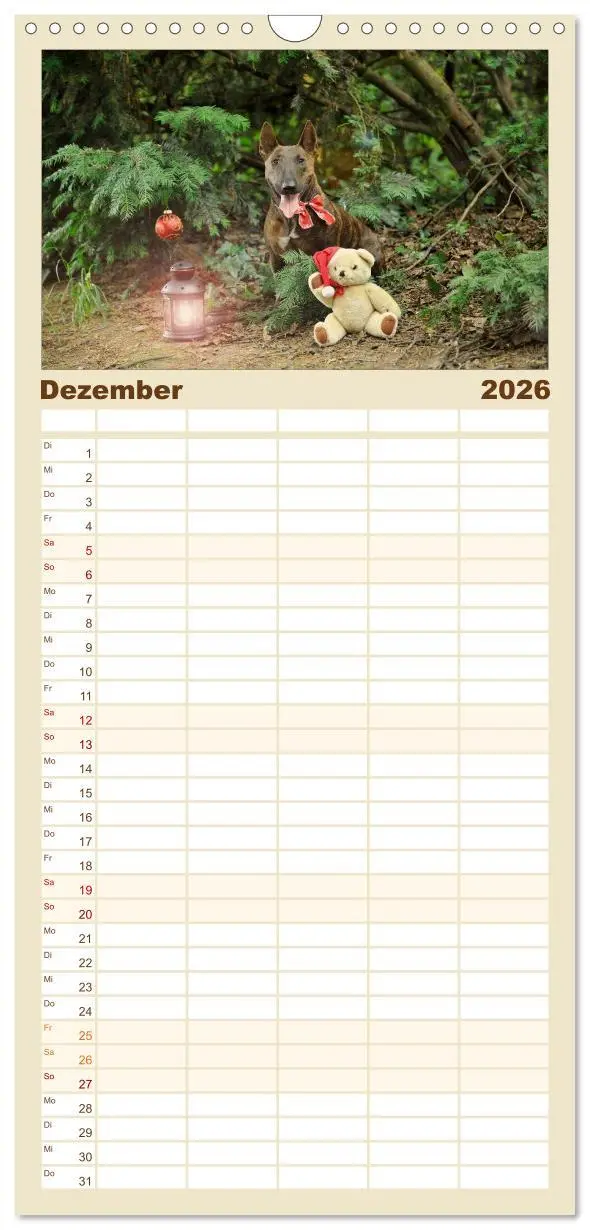 Bild: 9783516513998 | Familienplaner 2026 - Bullterrier? Was sonst! mit 5 Spalten...