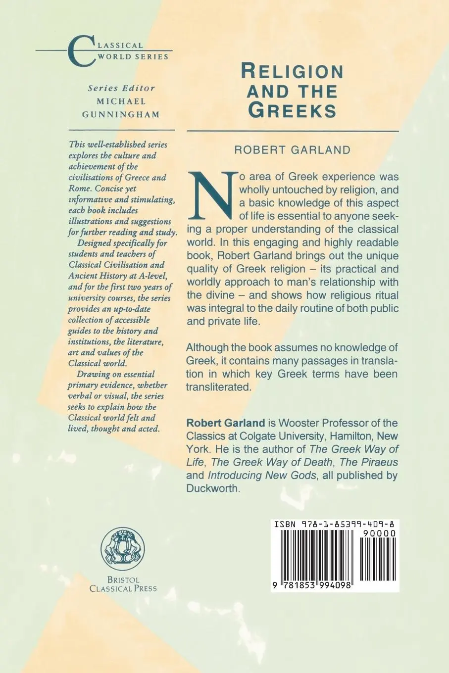 Rückseite: 9781853994098 | Religion and the Greeks | Robert Garland | Taschenbuch | Englisch