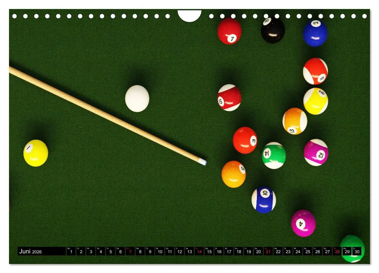 Bild: 9783457934098 | Billard. Konzentration - Sport - Spannung (Wandkalender 2026 DIN A4...