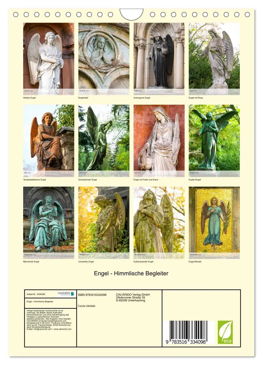 Bild: 9783516334098 | Engel - Himmlische Begleiter (Wandkalender 2026 DIN A4 hoch),...