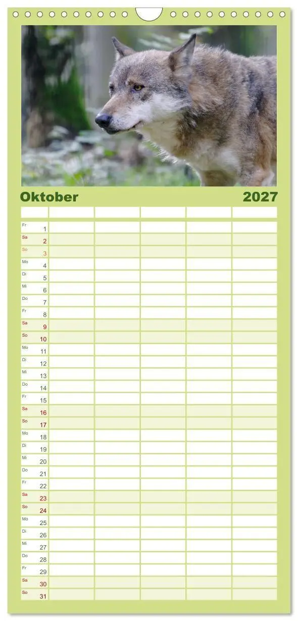 Bild: 9783594314098 | Familienplaner 2027 - Unsere Wölfe - Ein Wildtier kehrt zurück mit...