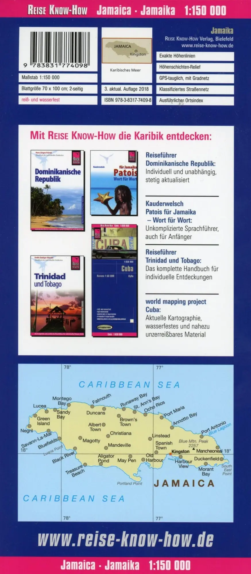 Bild: 9783831774098 | Reise Know-How Landkarte Jamaika / Jamaica 1:150.000 | Rump | 2 S.