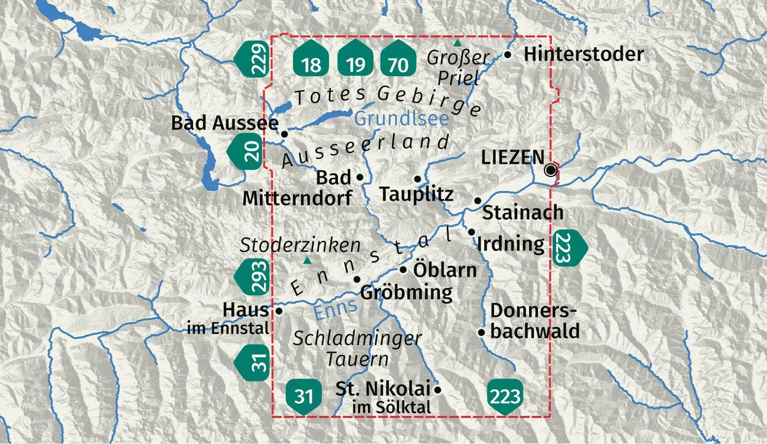 Bild: 9783991544098 | KOMPASS Wanderkarte 68 Ausseerland, Ennstal, Tauplitz 1:50.000 | 2025
