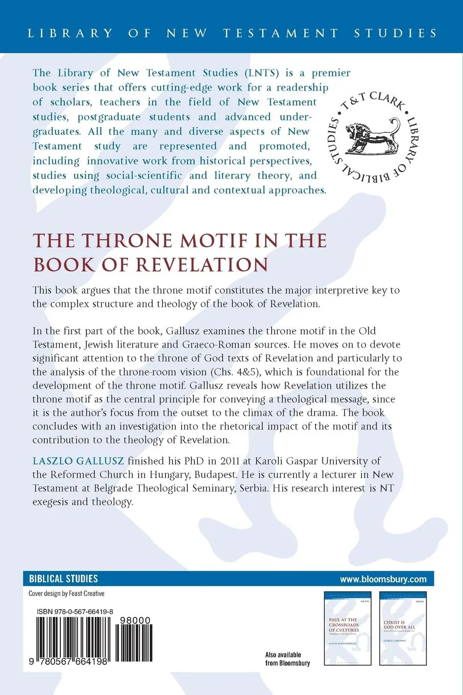 Rückseite: 9780567664198 | The Throne Motif in the Book of Revelation | Laszlo Gallusz | Buch