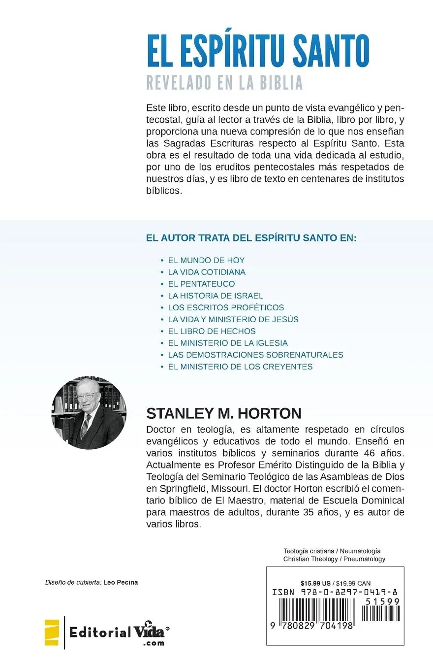 Rückseite: 9780829704198 | El Esp¿¿ritu Santo Revelado En La Biblia | Stanley Horton | Buch