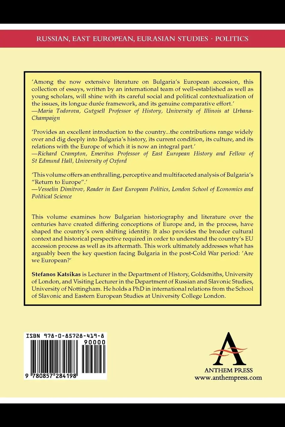 Rückseite: 9780857284198 | Bulgaria and Europe | Shifting Identities | Stefanos Katsikas | Buch