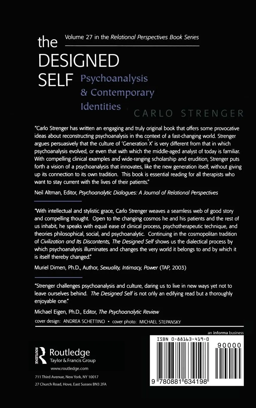 Rückseite: 9780881634198 | The Designed Self | Psychoanalysis and Contemporary Identities | Buch