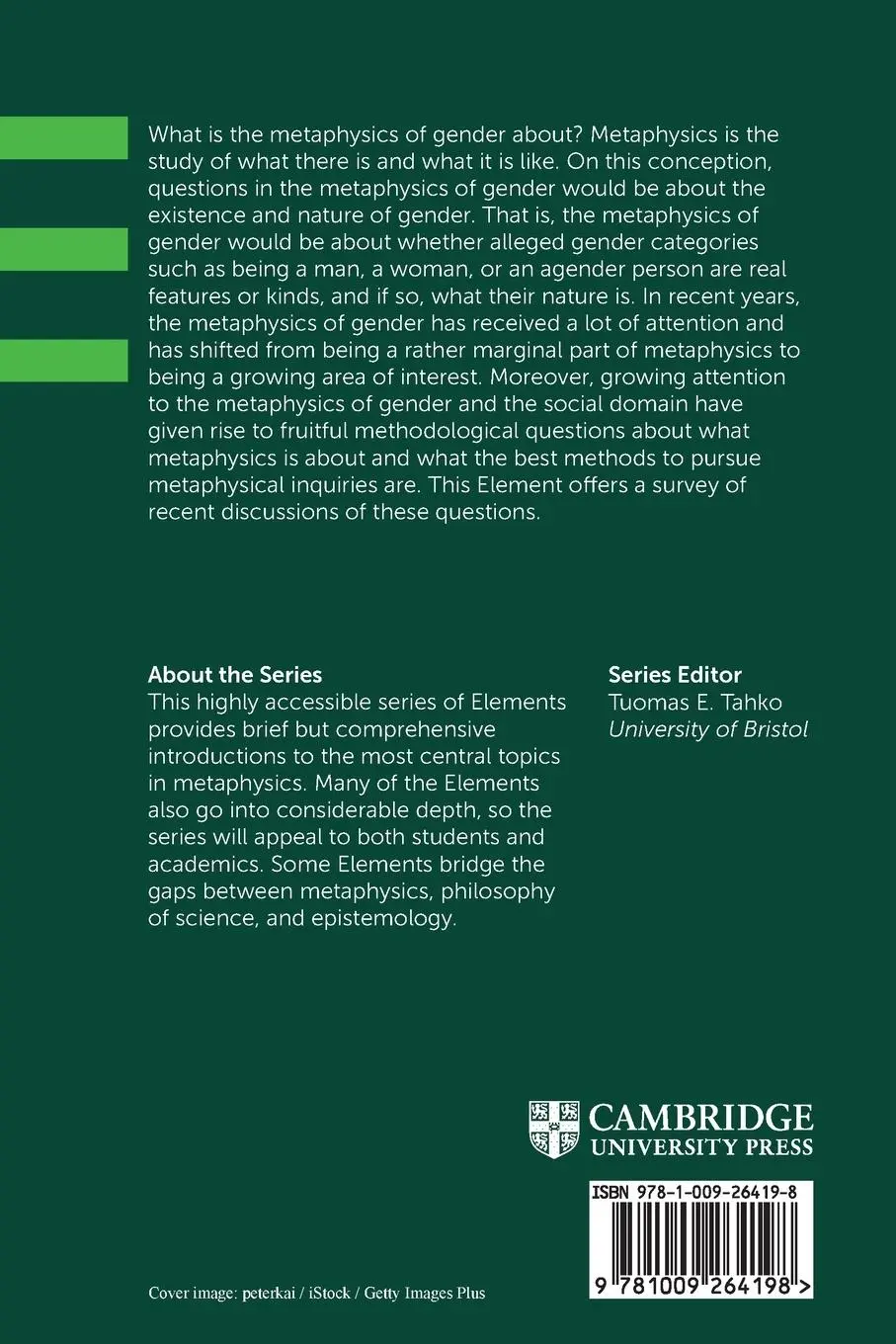 Rückseite: 9781009264198 | The Metaphysics of Gender | E. Díaz León | Taschenbuch | Englisch