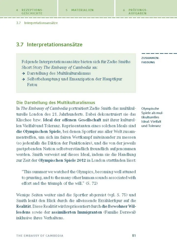 Bild: 9783129304198 | The Embassy of Cambodia von Zadie Smith | Zadie Smith | Taschenbuch