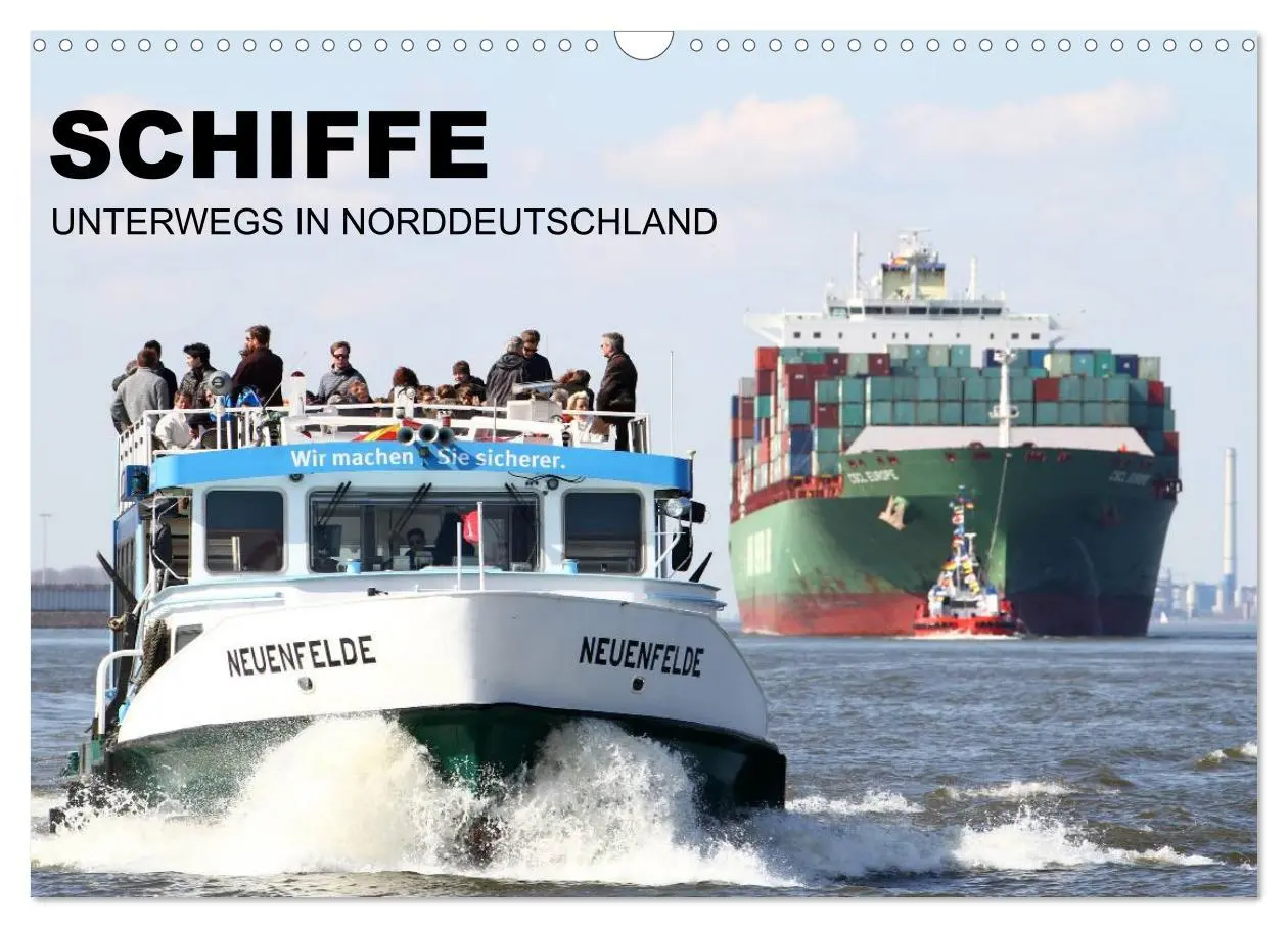 Cover: 9783435694198 | Schiffe - Unterwegs in Norddeutschland (Wandkalender 2025 DIN A3...