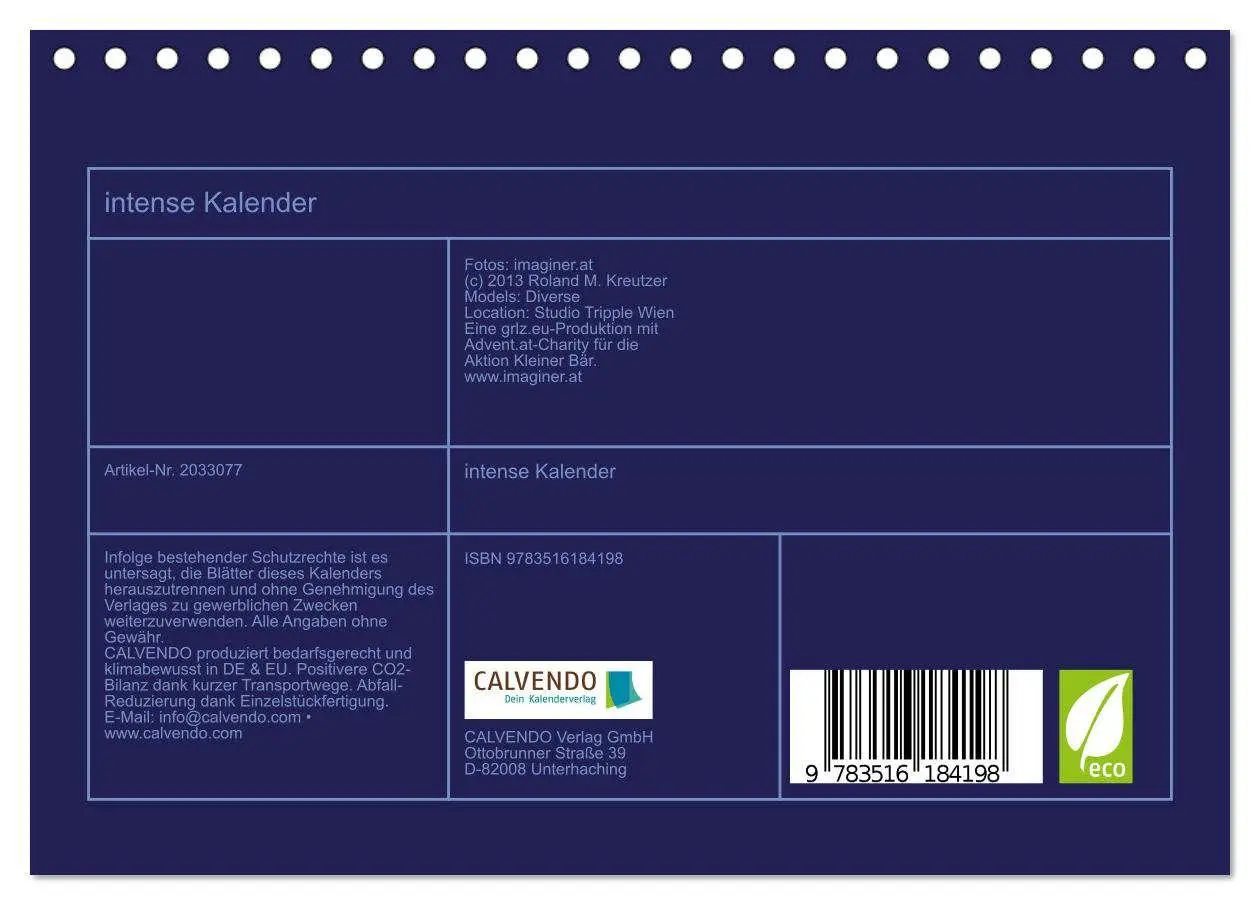 Bild: 9783516184198 | intense Kalender (Tischkalender 2026 DIN A5 quer), CALVENDO...