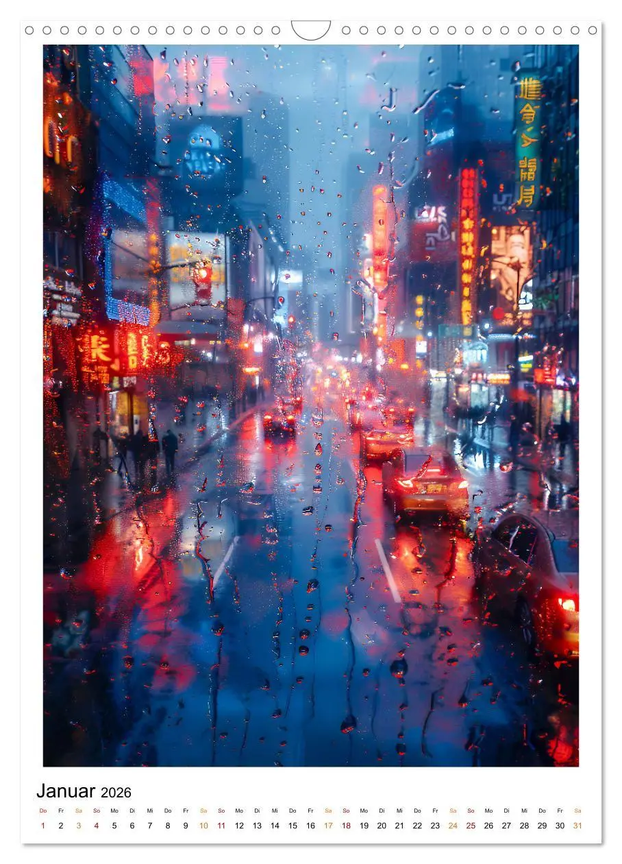 Bild: 9783516254198 | Regen Tage (Wandkalender 2026 DIN A3 hoch), CALVENDO Monatskalender