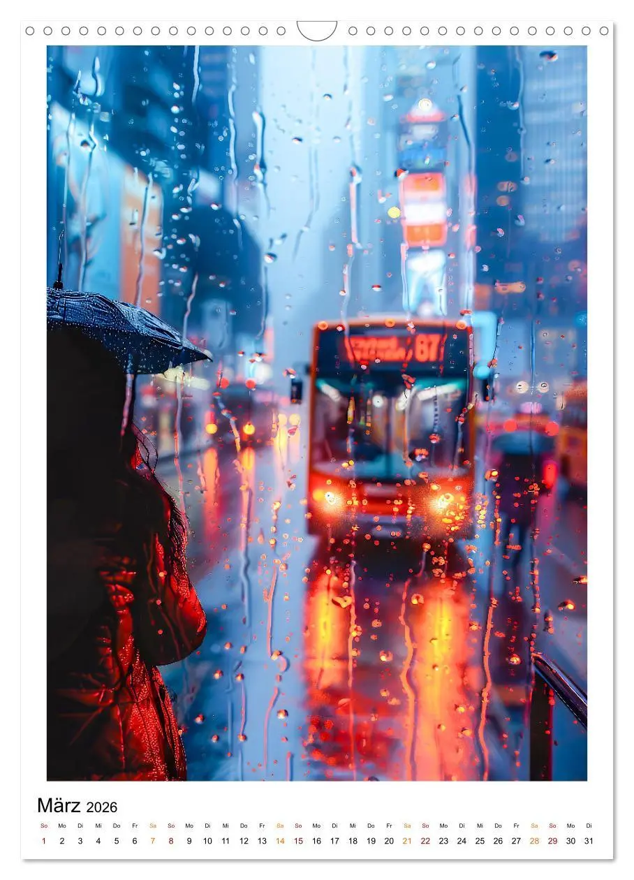 Bild: 9783516254198 | Regen Tage (Wandkalender 2026 DIN A3 hoch), CALVENDO Monatskalender