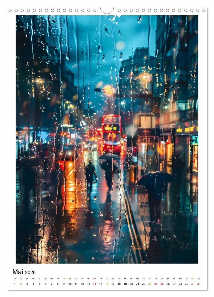 Bild: 9783516254198 | Regen Tage (Wandkalender 2026 DIN A3 hoch), CALVENDO Monatskalender