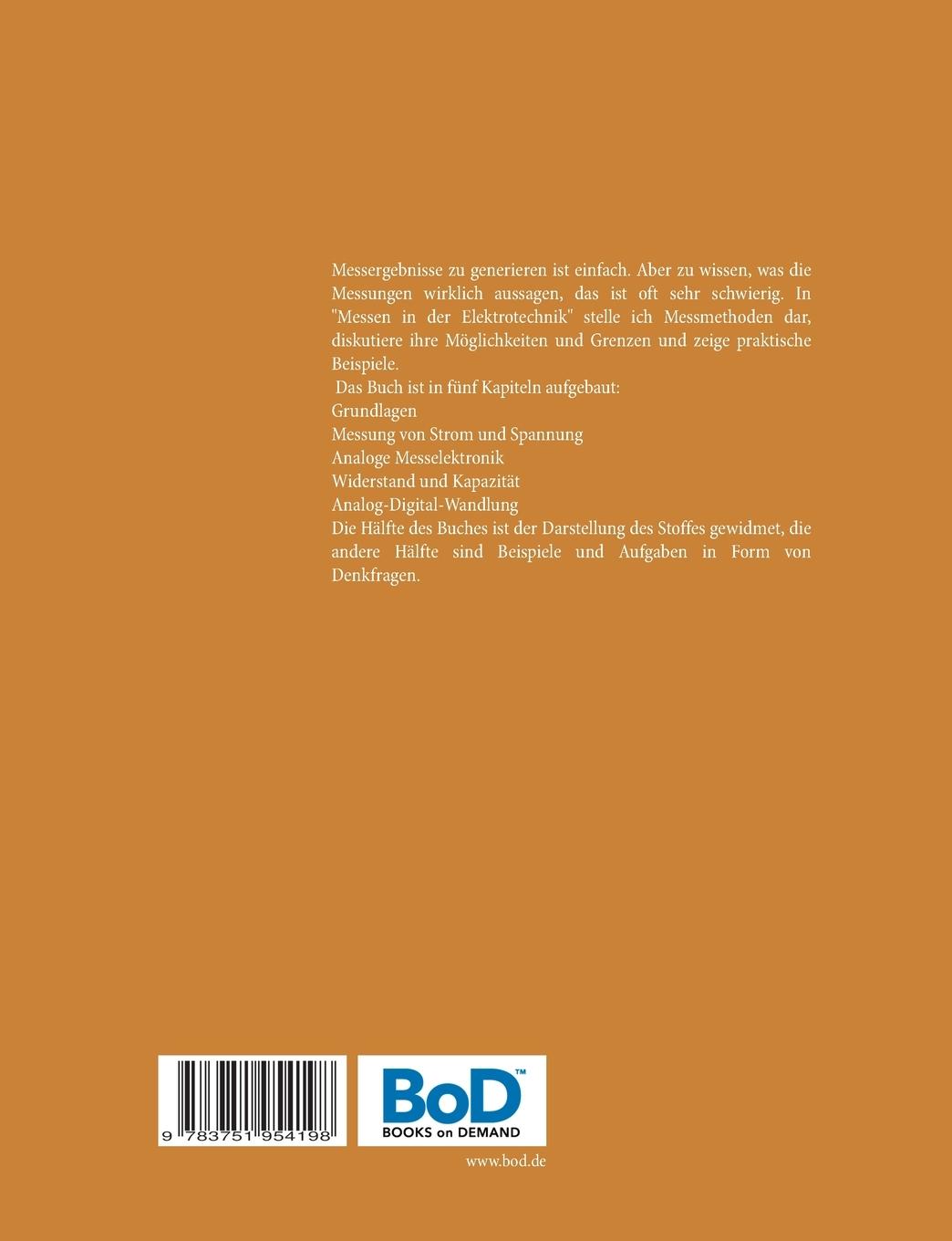 Rückseite: 9783751954198 | Messen in der Elektrotechnik | Walter Lang | Taschenbuch | Paperback