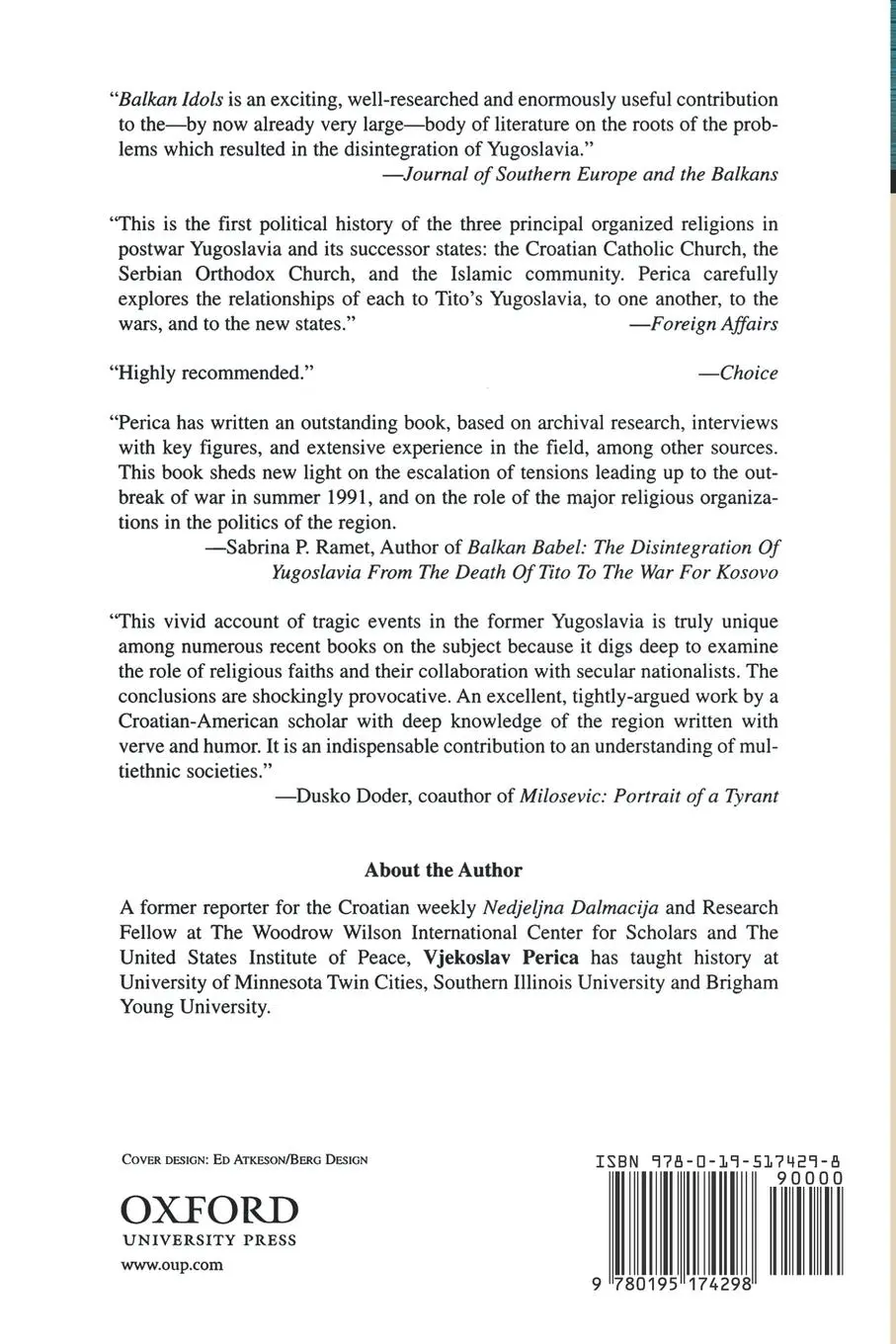 Rückseite: 9780195174298 | Balkan Idols | Religion and Nationalism in Yugoslav States | Perica