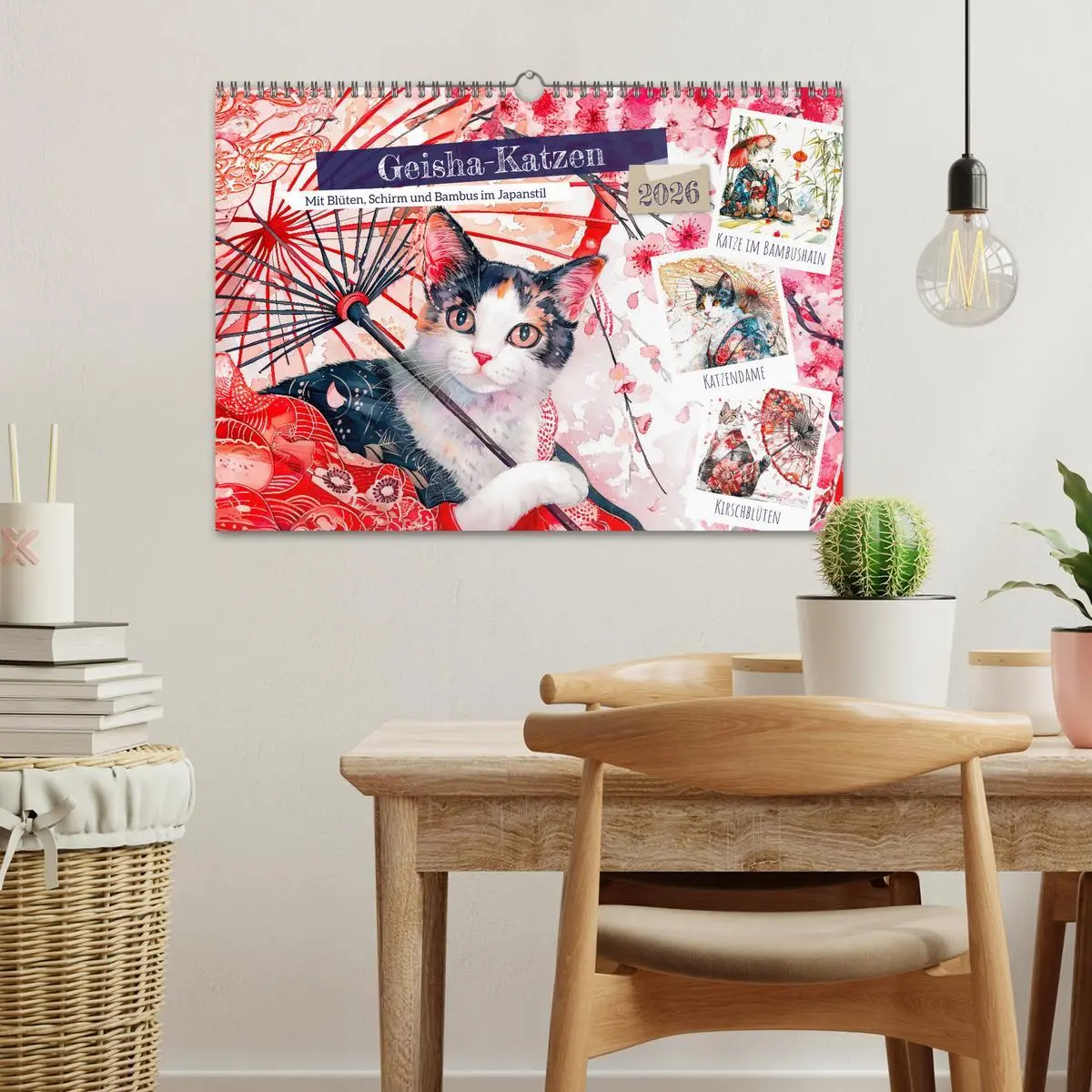 Bild: 9783457394298 | Geisha-Katzen - Mit Blüten, Schirm und Bambus im Japanstil...