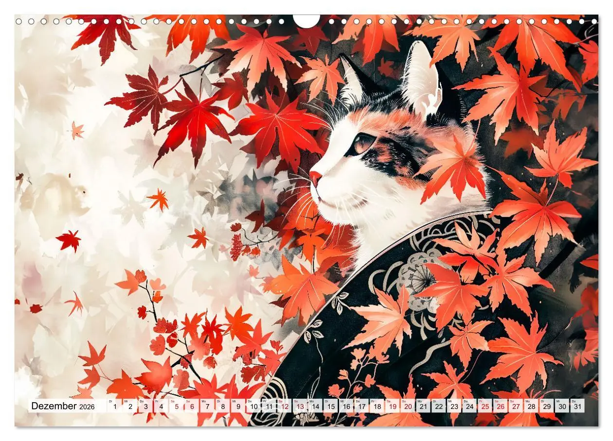 Bild: 9783457394298 | Geisha-Katzen - Mit Blüten, Schirm und Bambus im Japanstil...