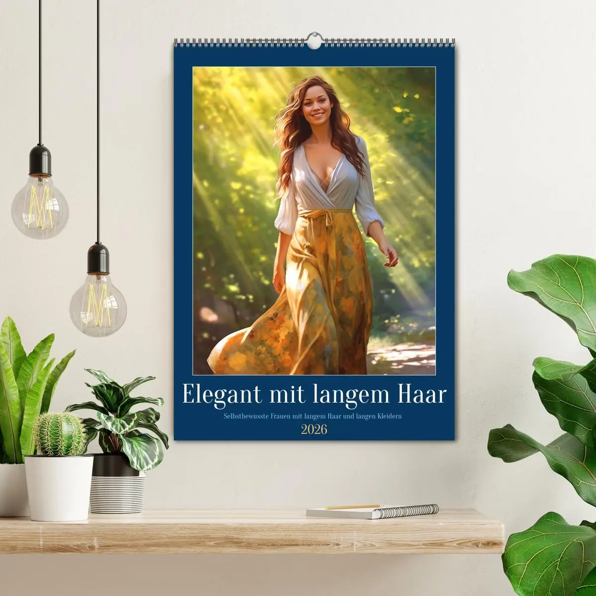 Bild: 9783516314298 | Elegant mit langem Haar (Wandkalender 2026 DIN A2 hoch), CALVENDO...