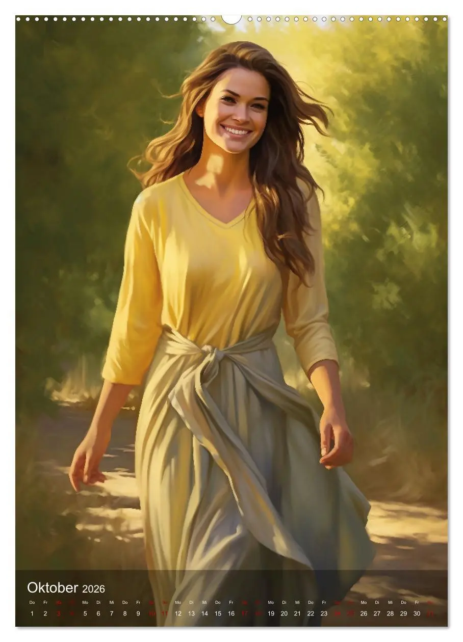 Bild: 9783516314298 | Elegant mit langem Haar (Wandkalender 2026 DIN A2 hoch), CALVENDO...