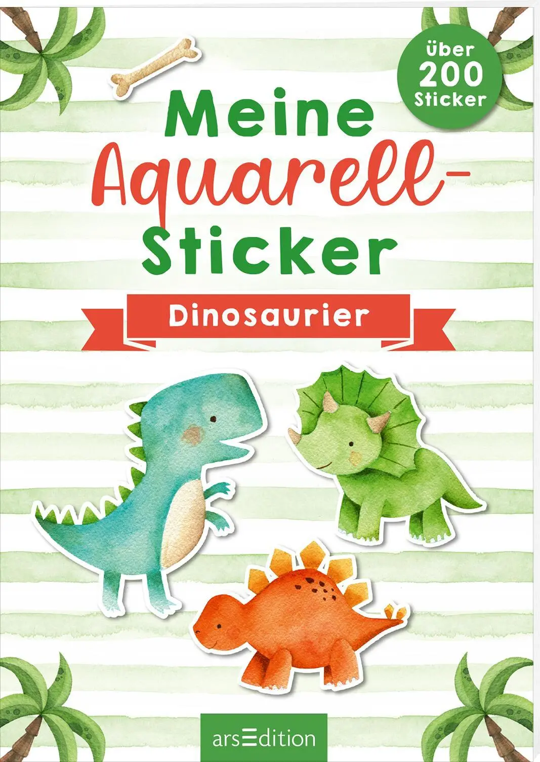 Cover: 4014489134398 | Meine Aquarell-Sticker - Dinosaurier | Über 200 Sticker | 16 S. | 2024