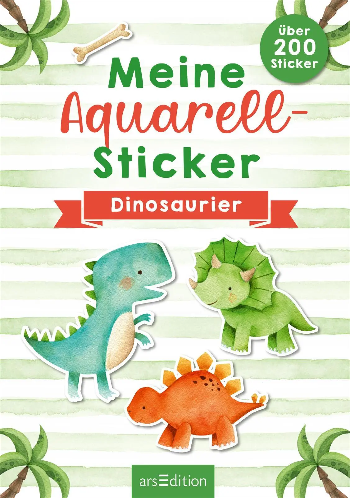 Bild: 4014489134398 | Meine Aquarell-Sticker - Dinosaurier | Über 200 Sticker | 16 S. | 2024