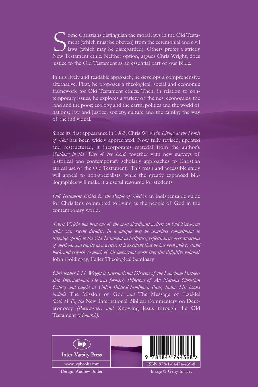 Rückseite: 9781844744398 | Old Testament Ethics for the People of God | Christopher J H Wright