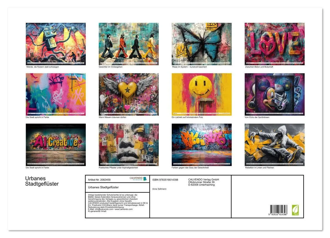 Bild: 9783516614398 | Urbanes Stadtgeflüster (Wandkalender 2026 DIN A2 quer), CALVENDO...