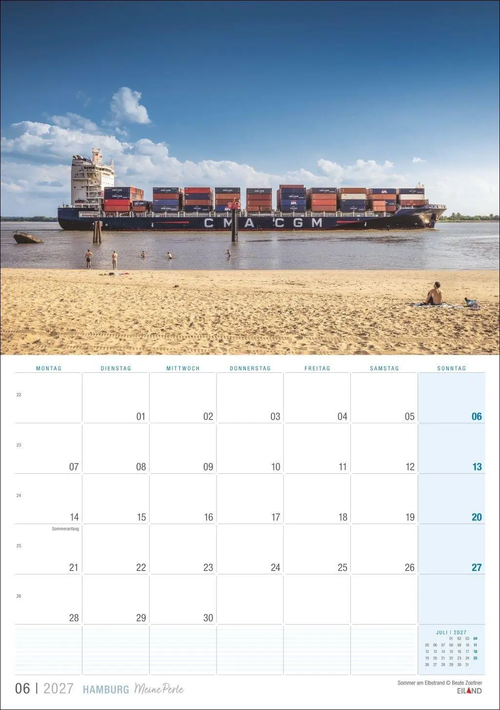 Bild: 9783964024398 | Hamburg ...meine Perle Kalender 2027 | Eiland | Kalender | 13 S.
