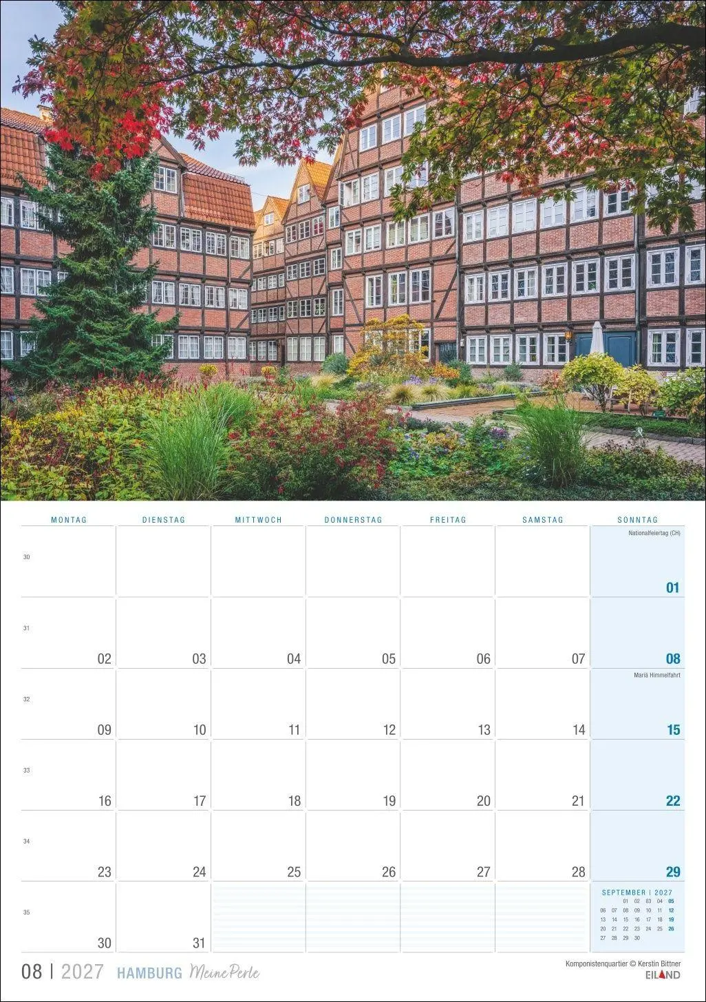 Bild: 9783964024398 | Hamburg ...meine Perle Kalender 2027 | Eiland | Kalender | 13 S.