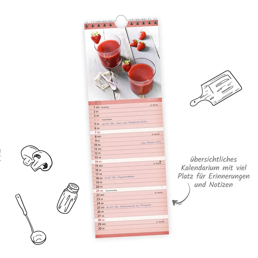 Bild: 9783988024398 | Trötsch Streifenkalender Küchennotiz 2026 Notizkalender | KG | XXIV