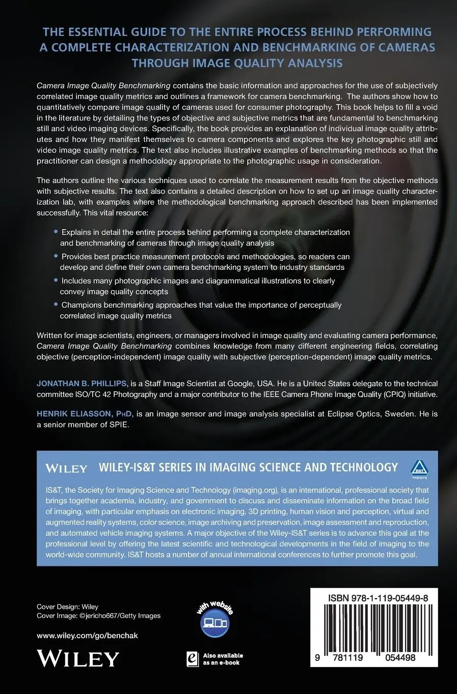 Rückseite: 9781119054498 | Camera Image Quality Benchmarking | Jonathan B Phillips (u. a.) | Buch