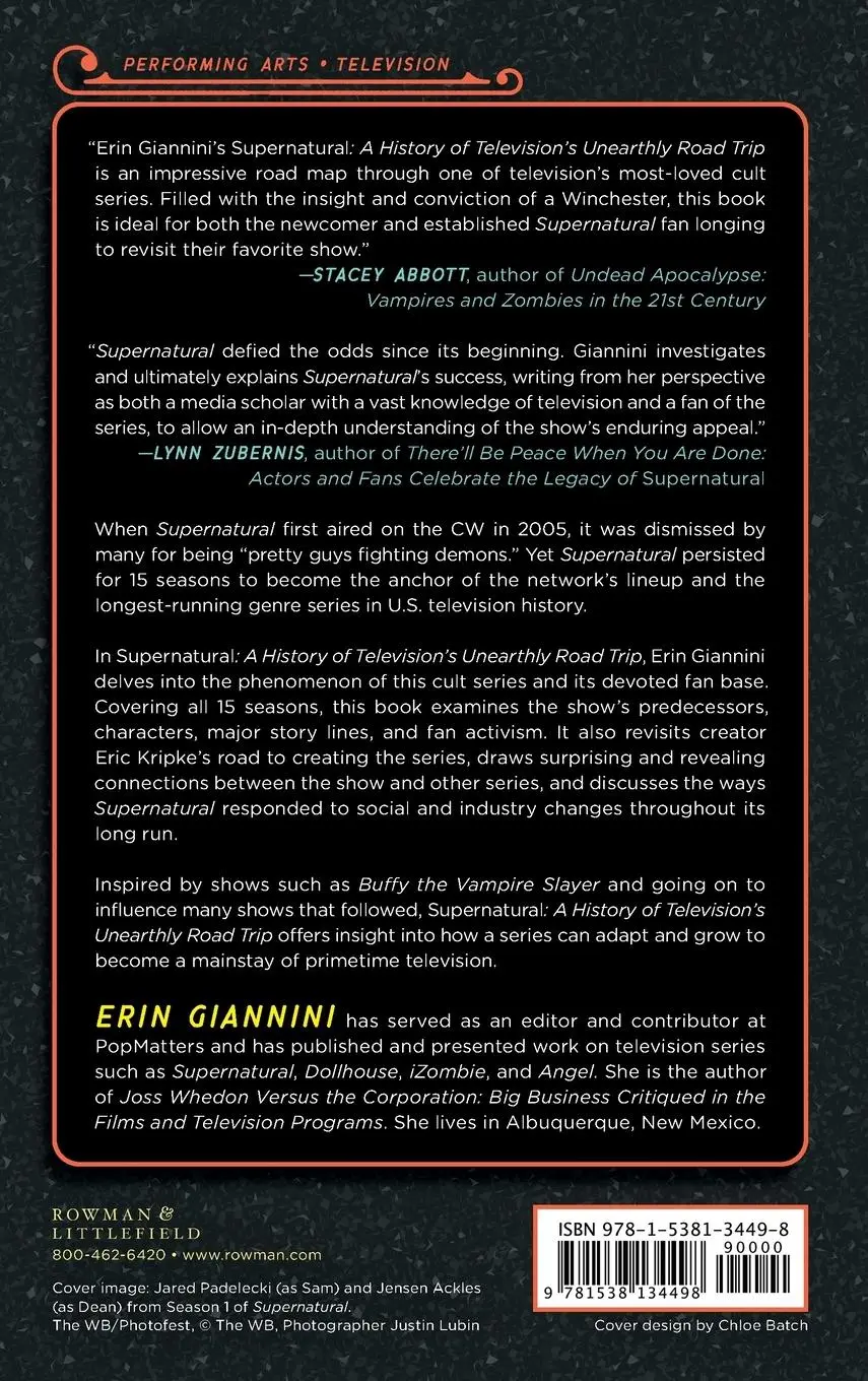 Rückseite: 9781538134498 | Supernatural | A History of Television's Unearthly Road Trip | Buch