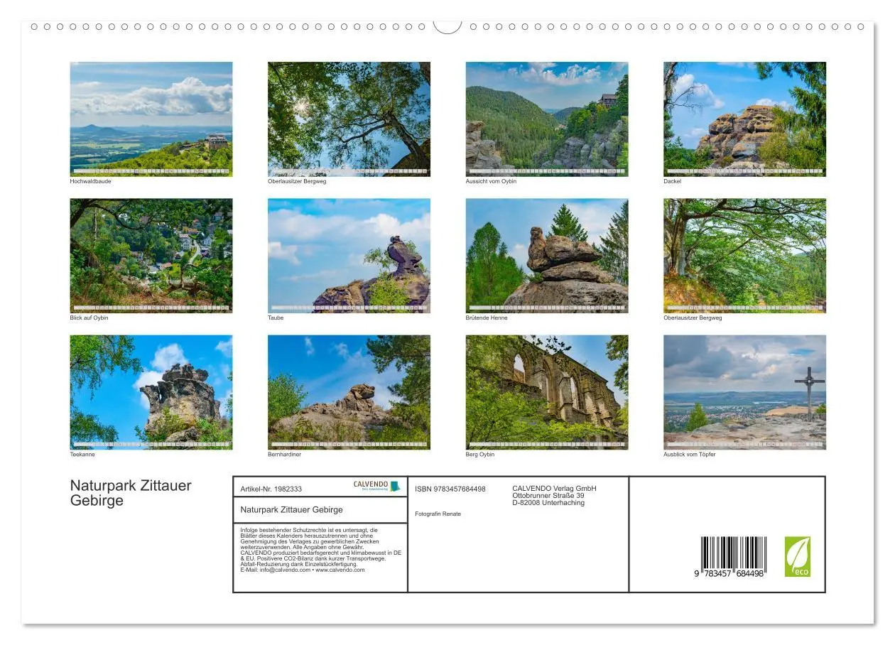 Bild: 9783457684498 | Naturpark Zittauer Gebirge (hochwertiger Premium Wandkalender 2026...