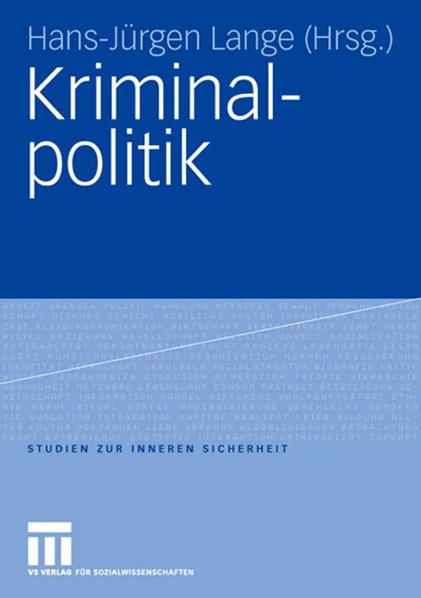 Cover: 9783531144498 | Kriminalpolitik | Hans-Jürgen Lange | Taschenbuch | vii | Deutsch