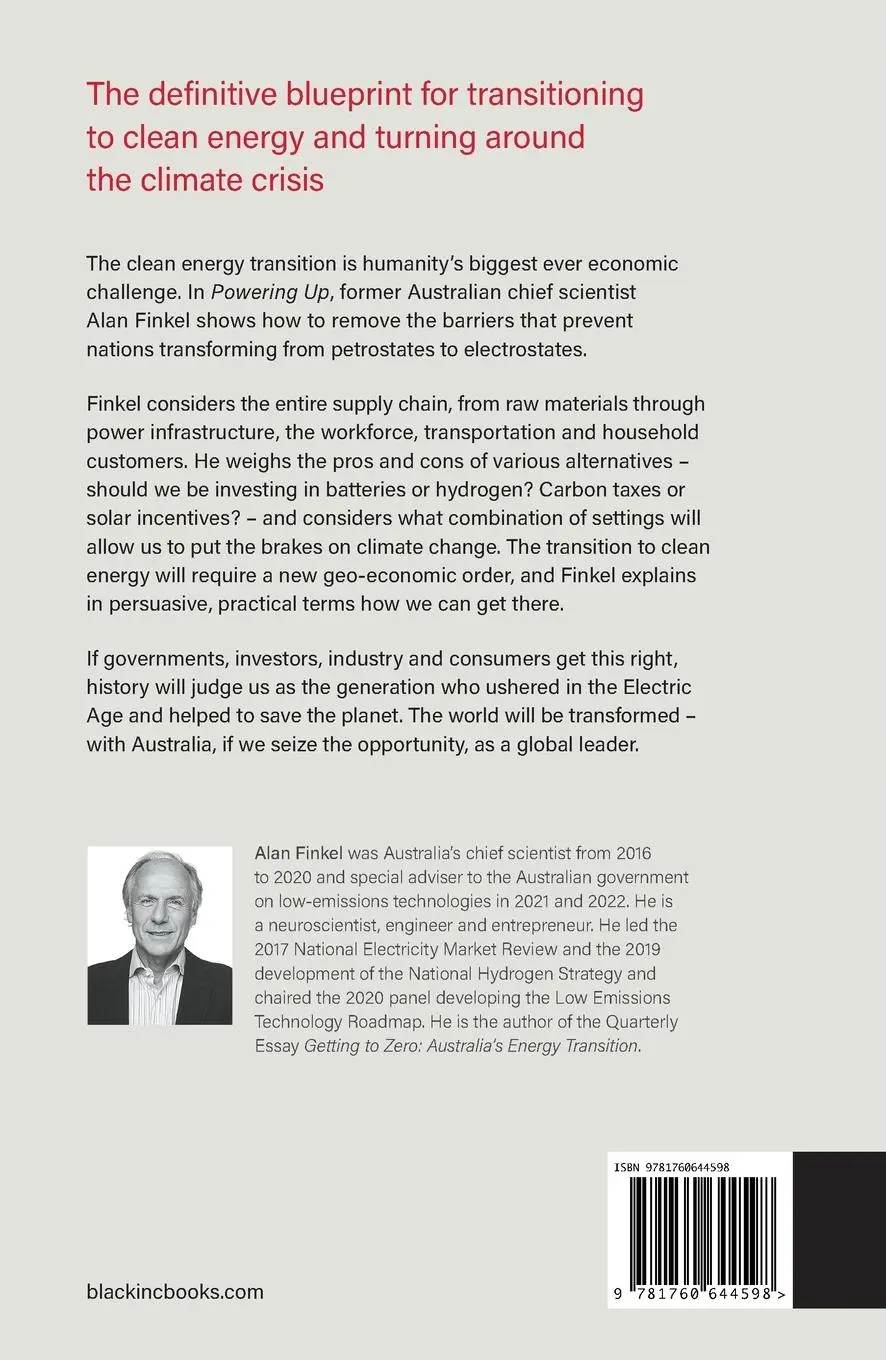 Rückseite: 9781760644598 | Powering Up | Unleashing the Clean Energy Supply Chain | Alan Finkel