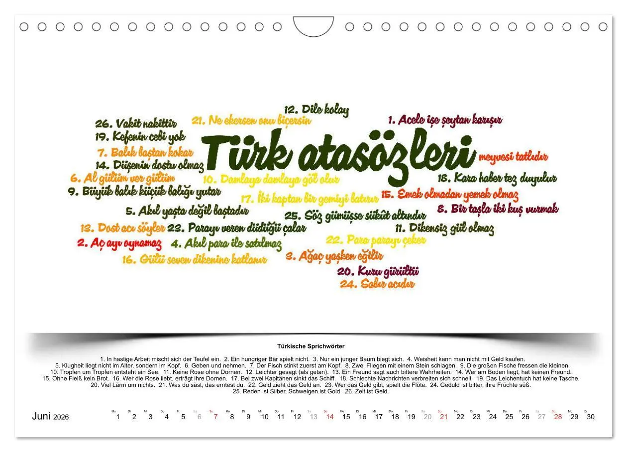 Bild: 9783457744598 | Kultur-Sprachkalender Türkisch-Deutsch (Wandkalender 2026 DIN A4...