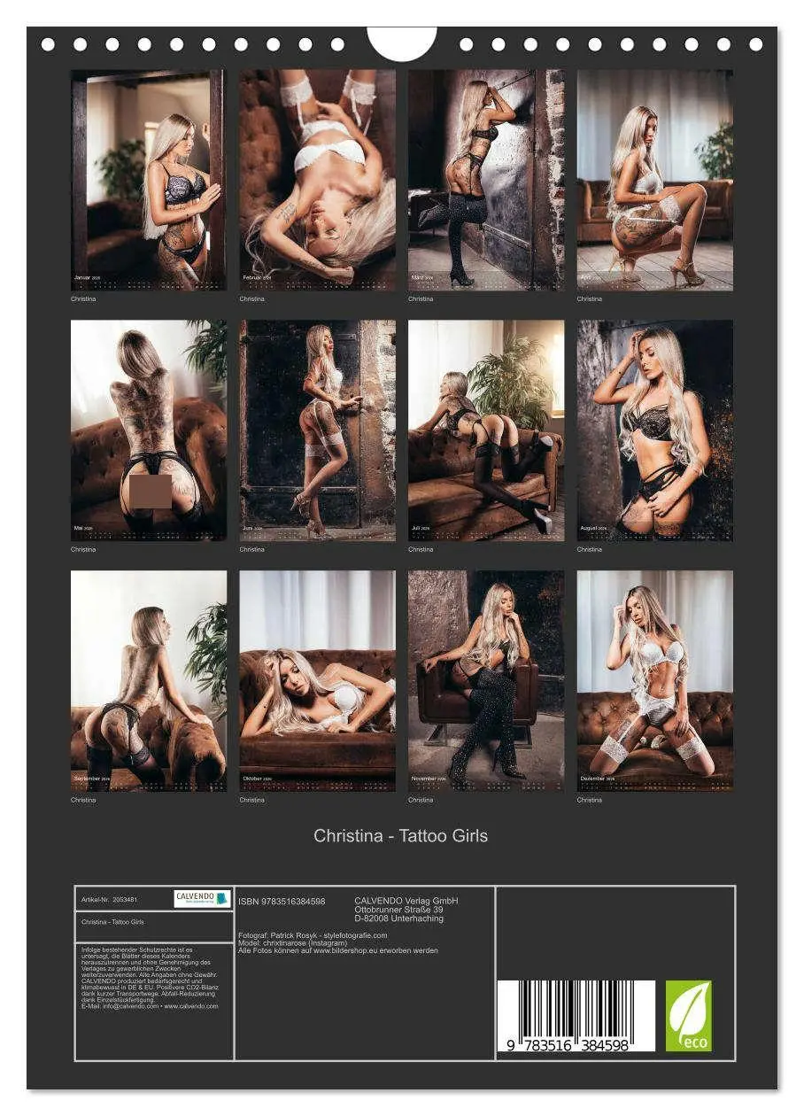 Bild: 9783516384598 | Christina - Tattoo Girls (Wandkalender 2026 DIN A4 hoch), CALVENDO...