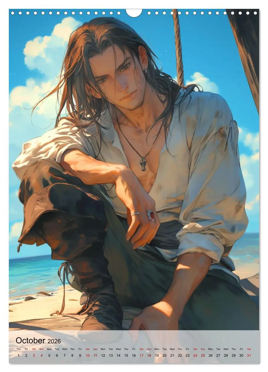 Bild: 9783516524598 | Seductive Anime Men (Wall Calendar 2026 DIN A3 portrait), CALVENDO...