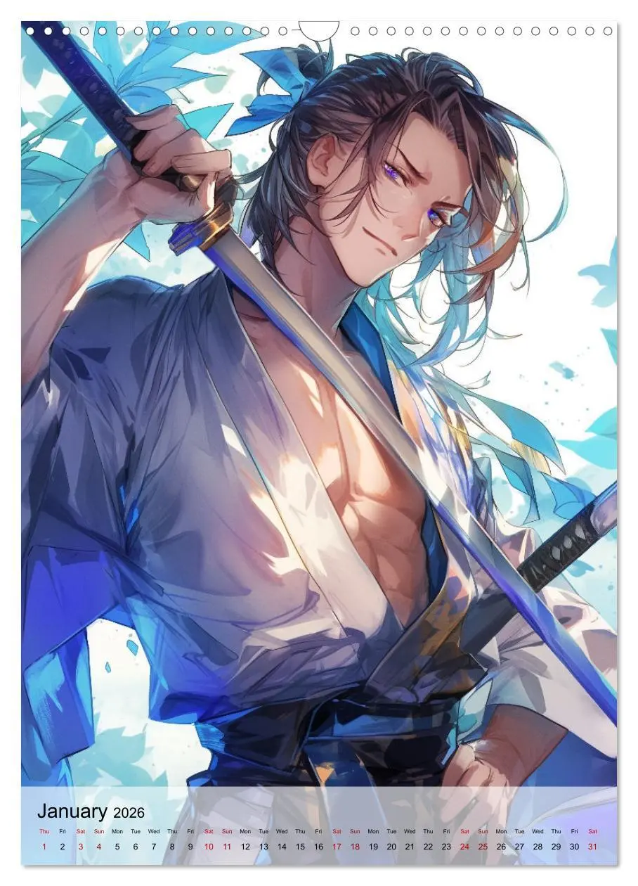 Bild: 9783516524598 | Seductive Anime Men (Wall Calendar 2026 DIN A3 portrait), CALVENDO...
