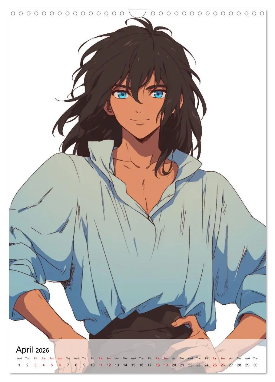 Bild: 9783516524598 | Seductive Anime Men (Wall Calendar 2026 DIN A3 portrait), CALVENDO...