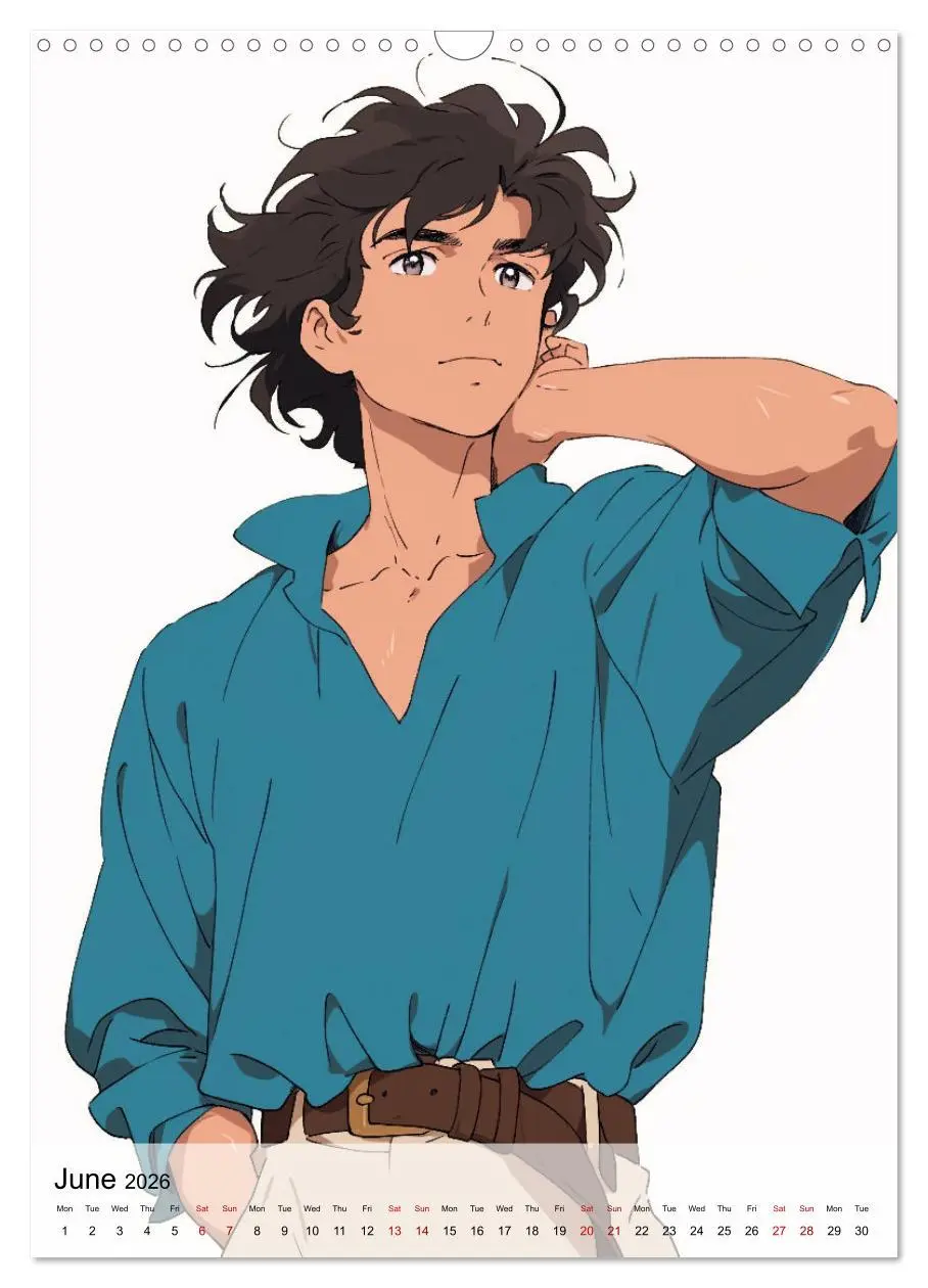 Bild: 9783516524598 | Seductive Anime Men (Wall Calendar 2026 DIN A3 portrait), CALVENDO...