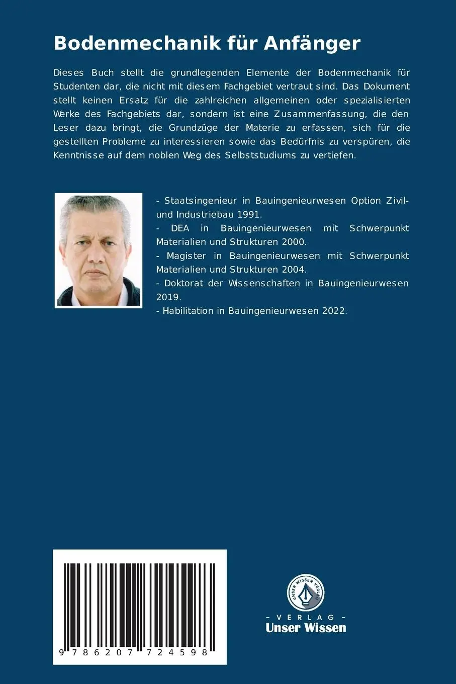 Rückseite: 9786207724598 | Bodenmechanik für Anfänger | Lyamine Briki | Taschenbuch | Paperback