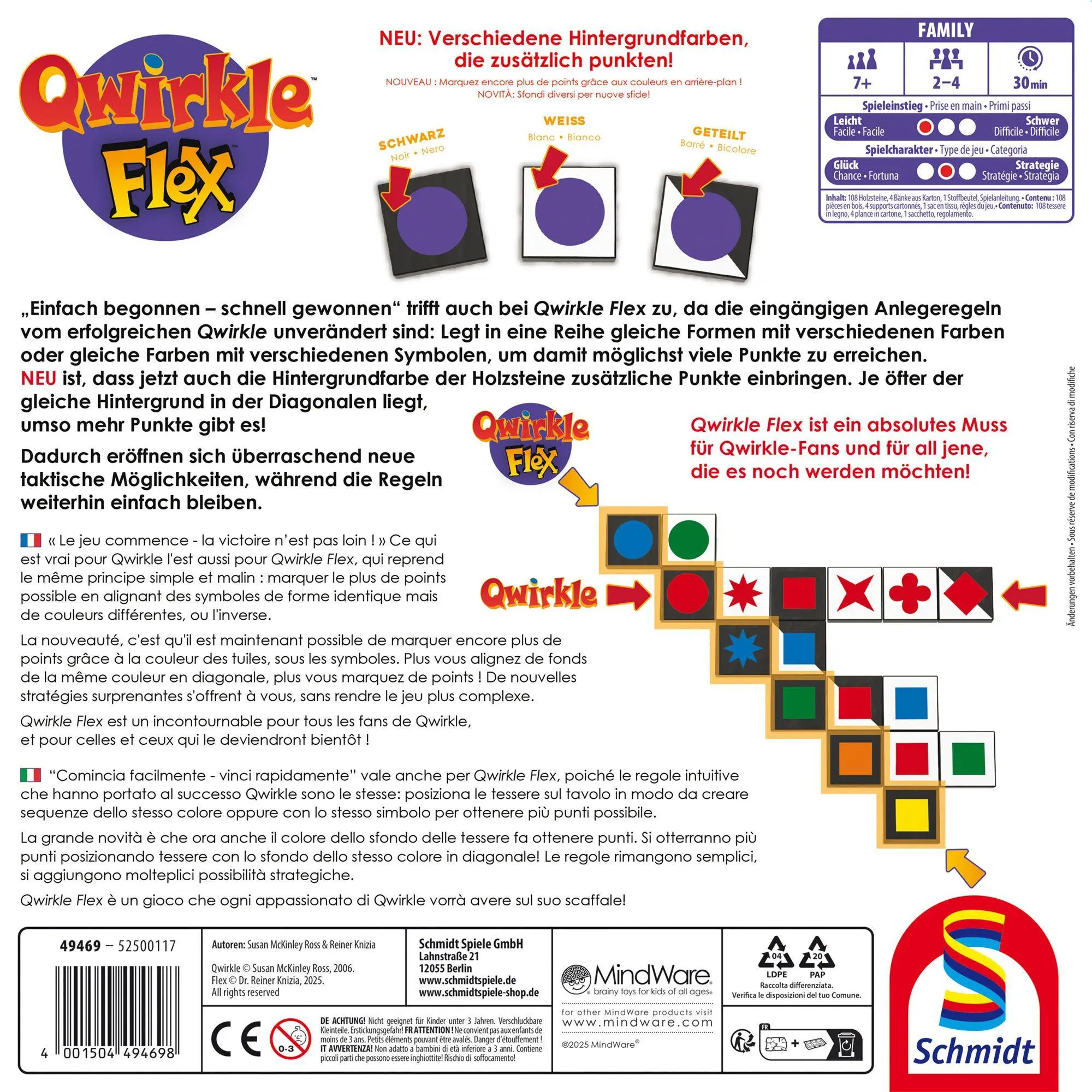 Bild: 4001504494698 | Qwirkle Flex | Familienspiel | Spiel | 49469 | Deutsch | 2025