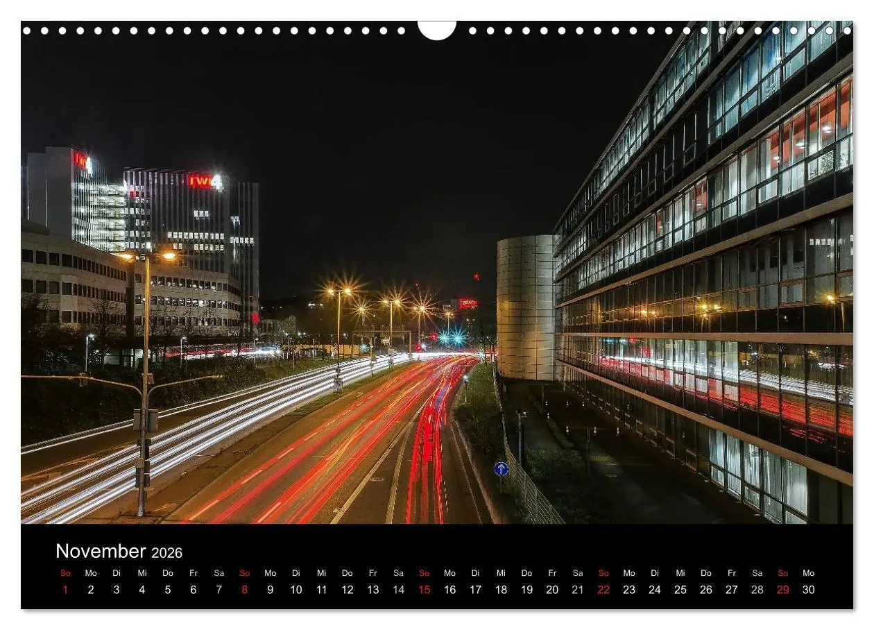 Bild: 9783516134698 | Düsseldorf - Ansichten am Abend (Wandkalender 2026 DIN A3 quer),...